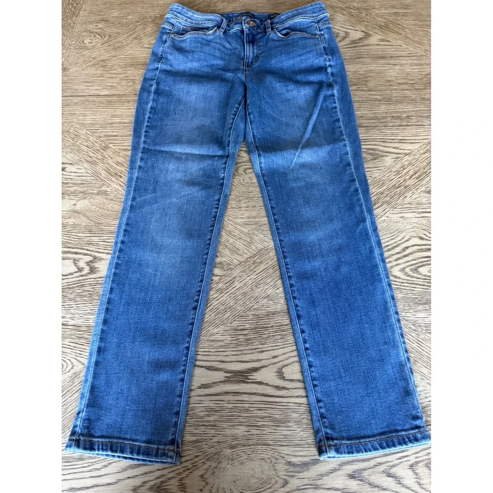 J. Jill Denim Boyfriend Straight-Leg Ankle Jeans Medium Wash Blue Womens 8P